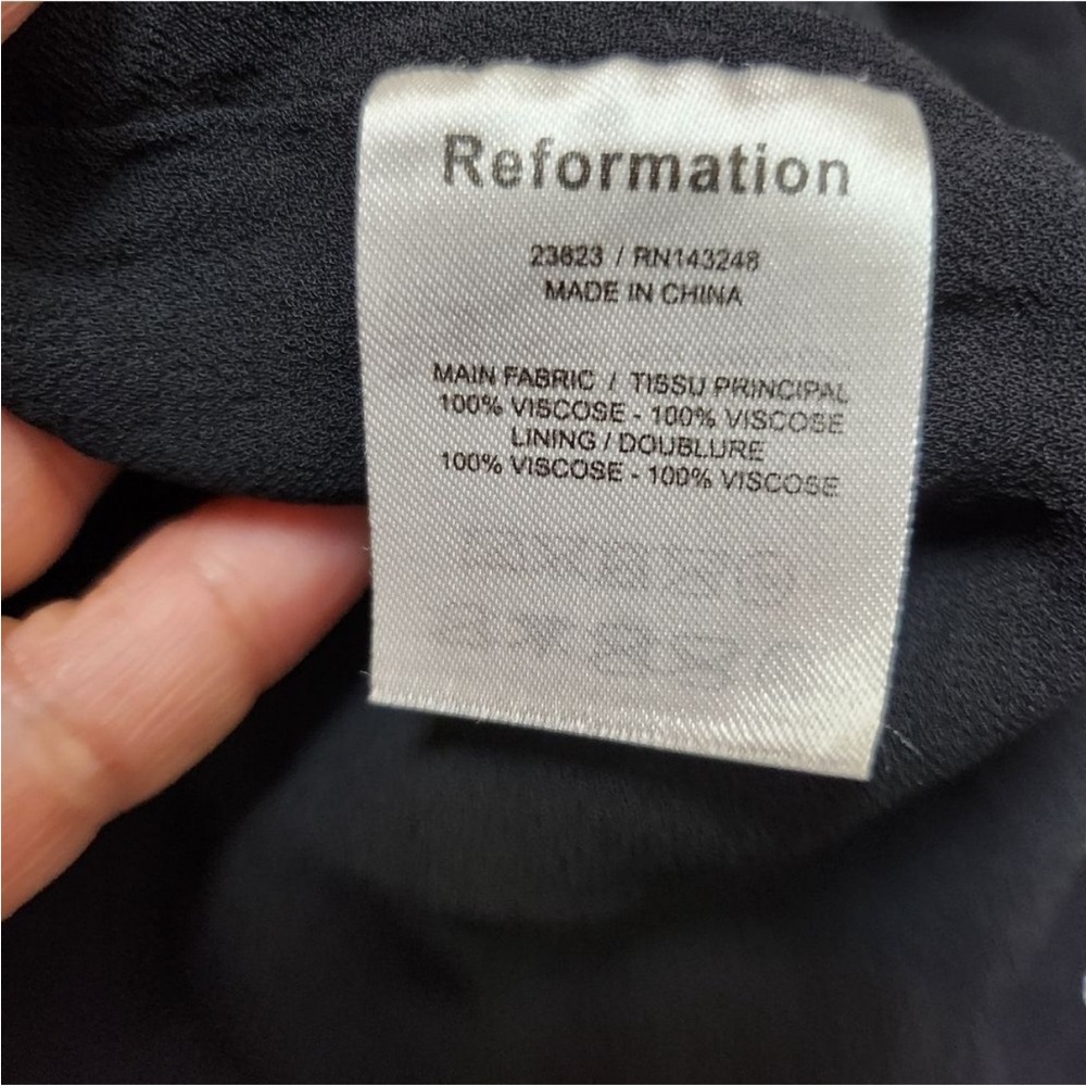 NWOT Reformation Kourtney Dress in Black Veuve Floral - Picture 4 of 10